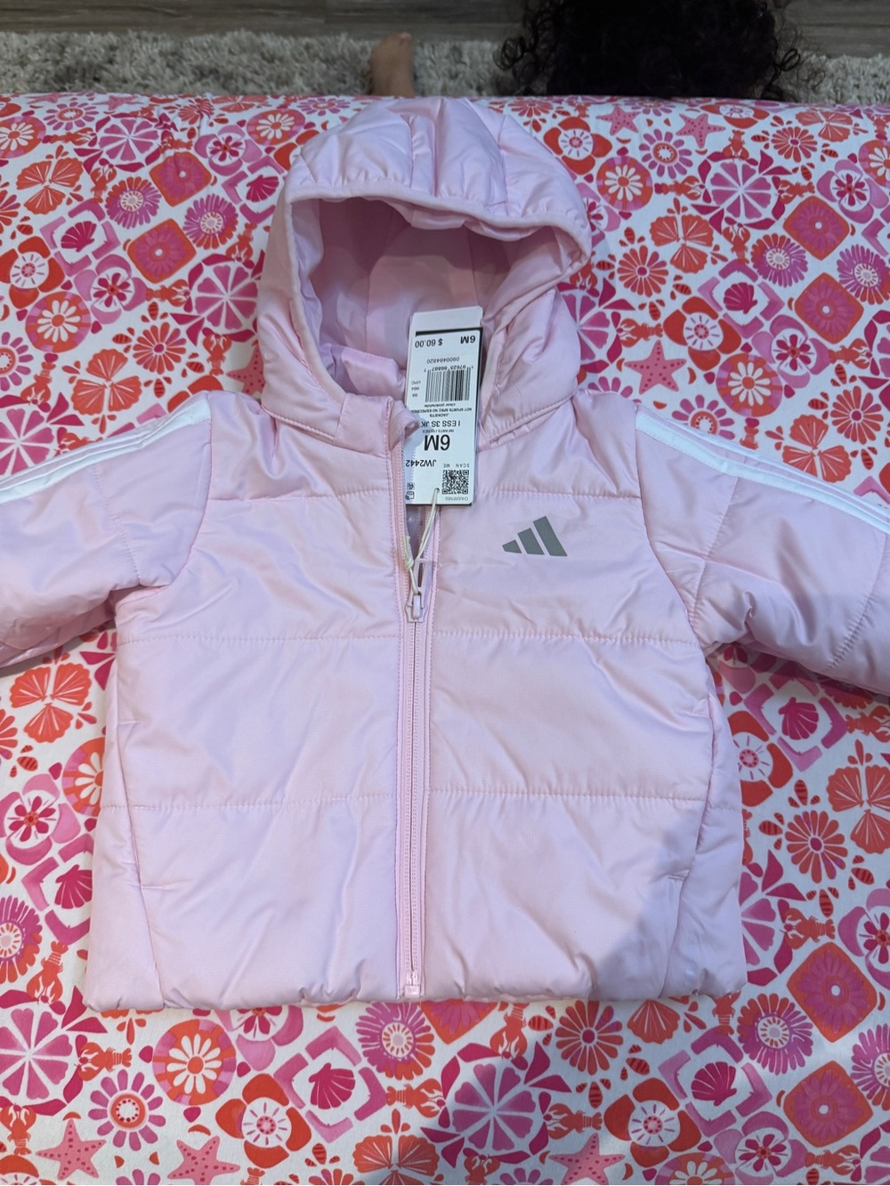 Adidas Pink Puffer Jacket